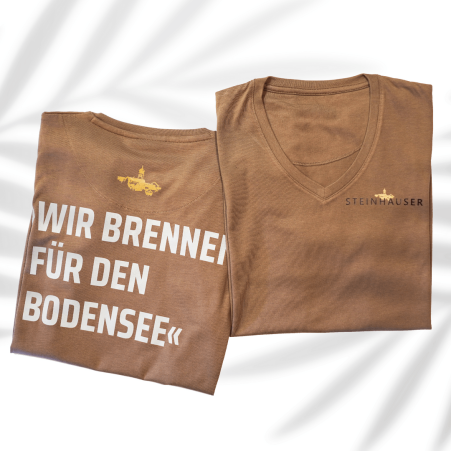 Wir brennen für den Bodensee T-Shirt nougat XL Damen