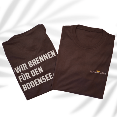 Wir brennen für den Bodensee T-Shirt schokolade XXL Herren