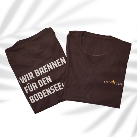 Wir brennen für den Bodensee T-Shirt schokolade XXL Damen