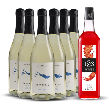 Angebot 1 FL. 1883 Spritz Sirup 6 FL. Kressecco Alkoholfrei