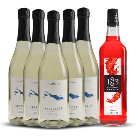 Alkoholfrei Spritz Paket || 5x Kressecco Alkoholfrei Secco 750ml | 1x 1883 Spritz 1000ml