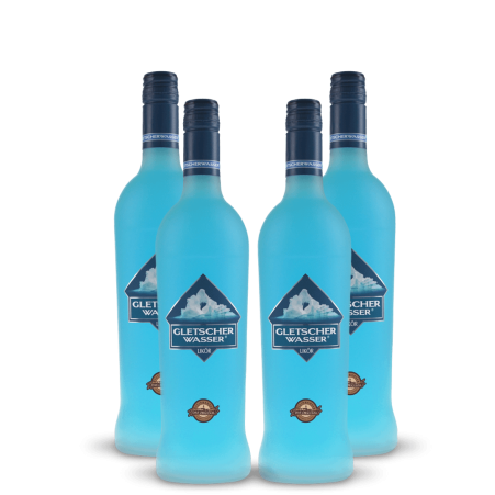 Gletscherwasser Bundle -MEDIUM- 4 Fl. Gletscherwasser Likör 16 % Vol. 0,7L