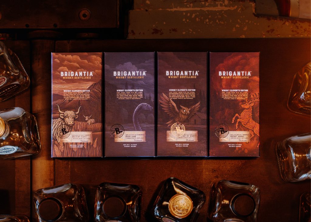Brigantia Limited Series 3 - Whisky Elements Vier Elemente der Whiskyherstellung, vereint in einer einzigartigen Serie
