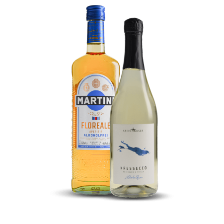 Alkoholfrei Martini Spritz Paket || 1x Kressecco Alkoholfrei Secco 750ml | 1x Martini 750ml