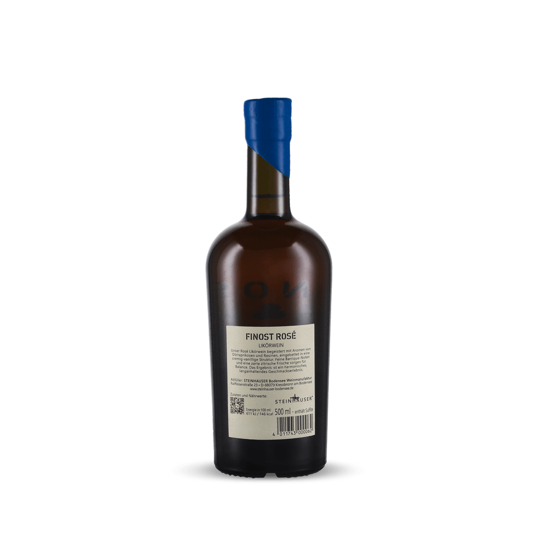 Finost Rosé Steinhauser Likörwein Rückenansicht